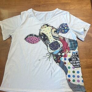 Super Cute Funky Cow T-Shirt